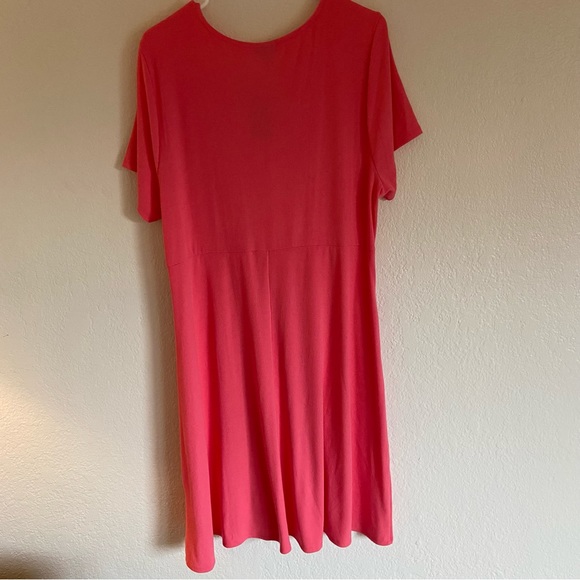 NWT Torrid Coral Rib Knit Front Twist Skater Dress Size 2X - Picture 6 of 7